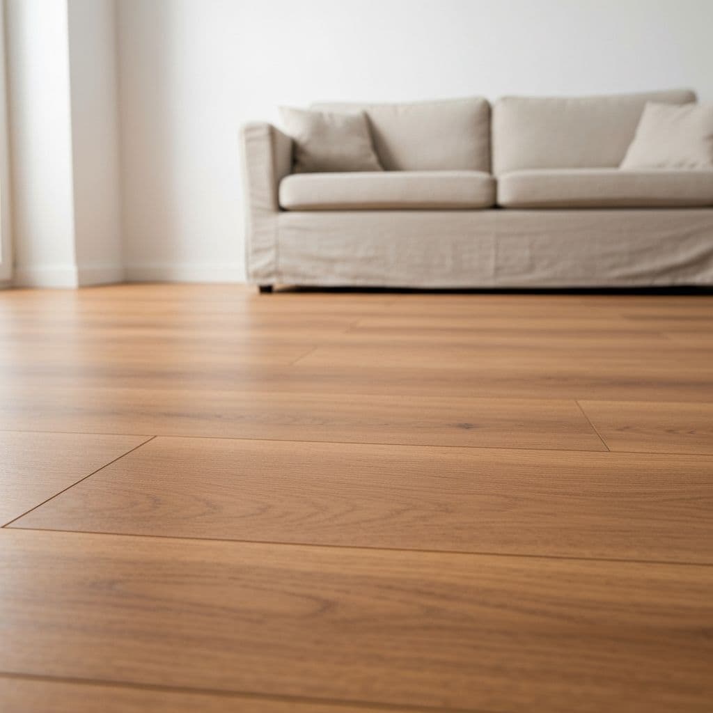 Laminate flooring close-up showing durability