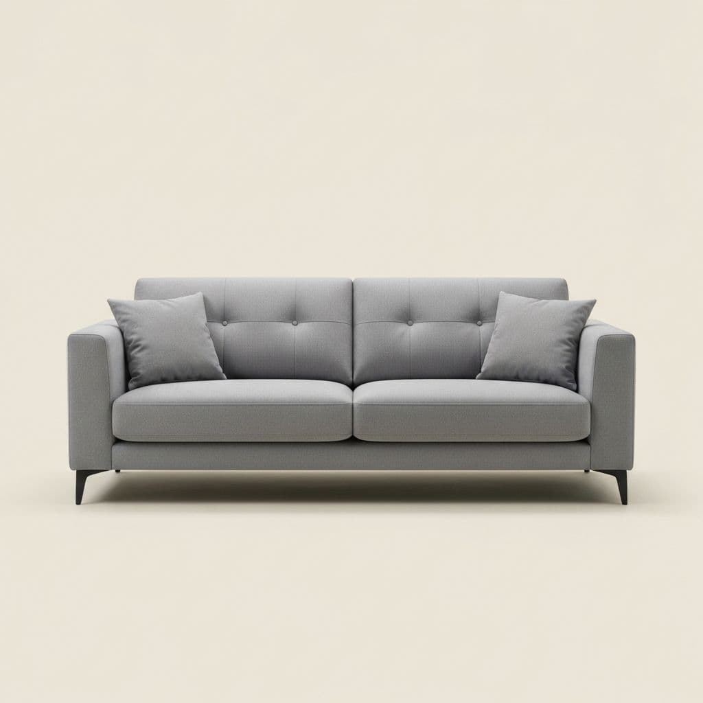 Grey modern fabric sofa