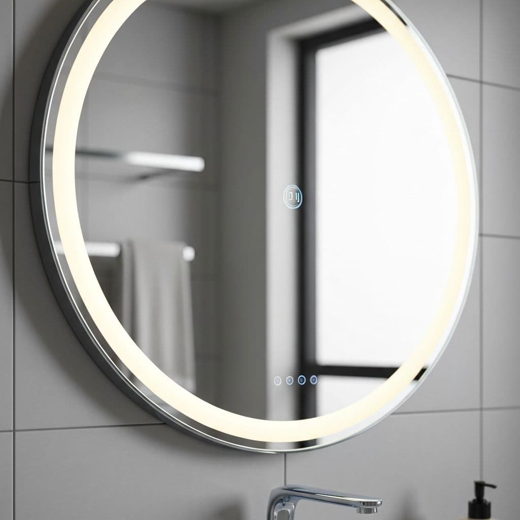 Round LED bathroom mirror