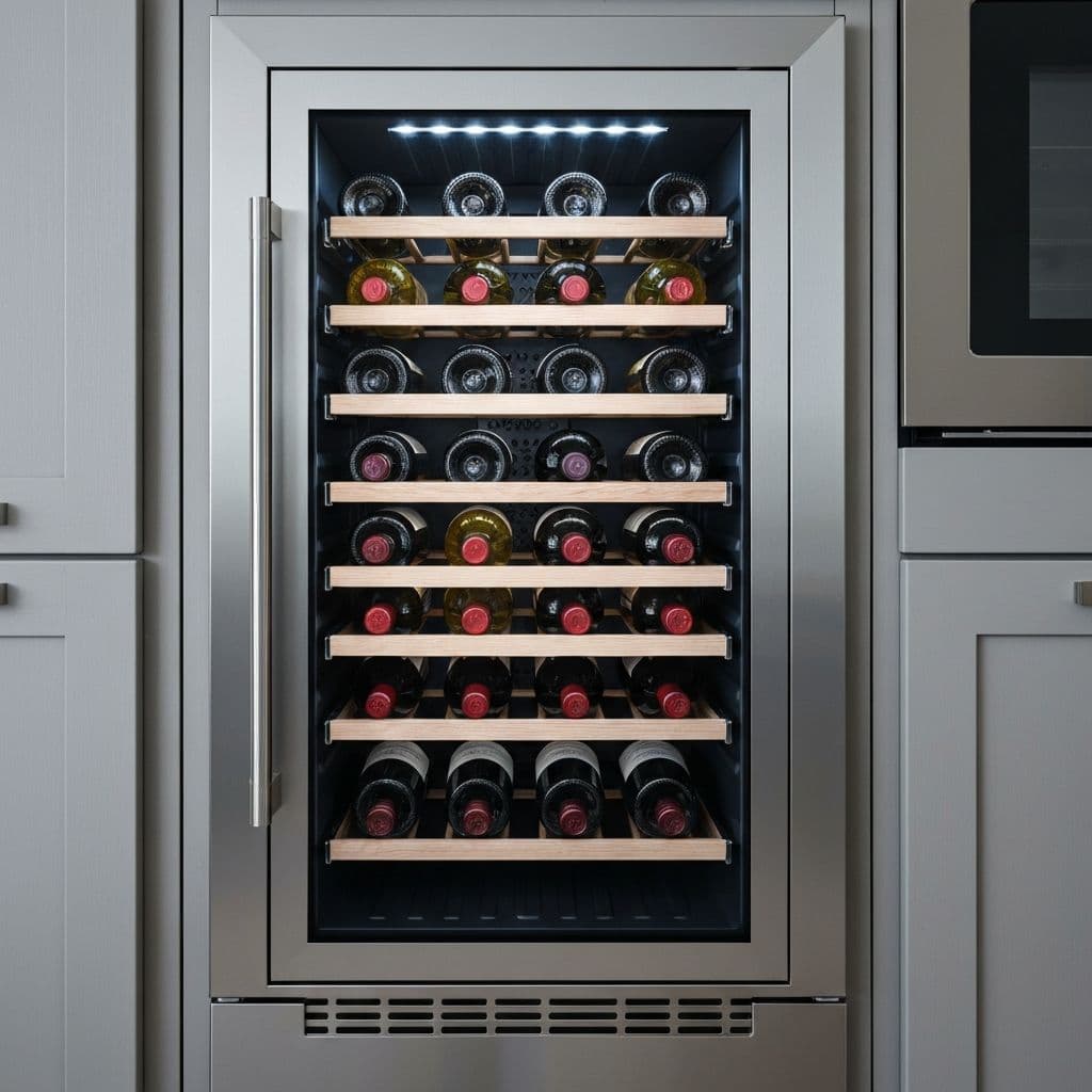 Built-in dual-zone wine cooler
