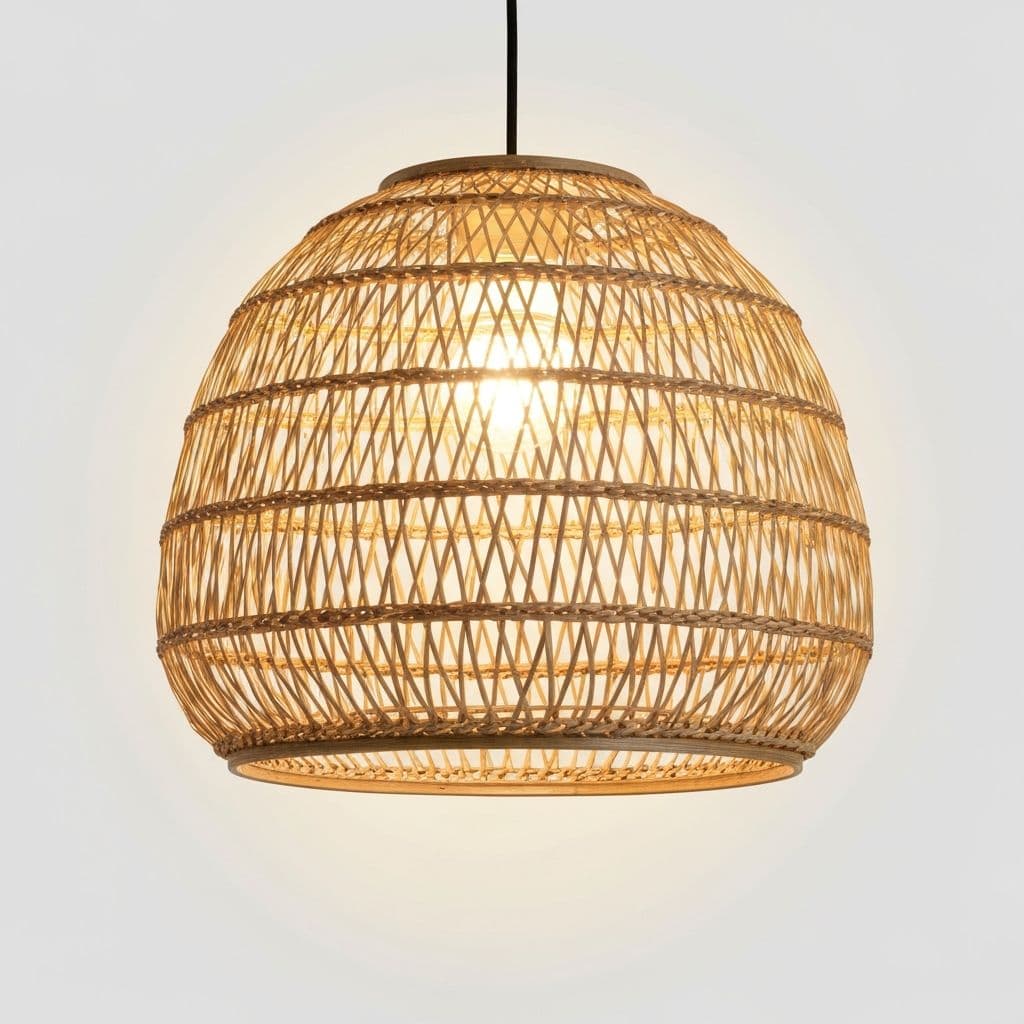 Woven statement pendant light